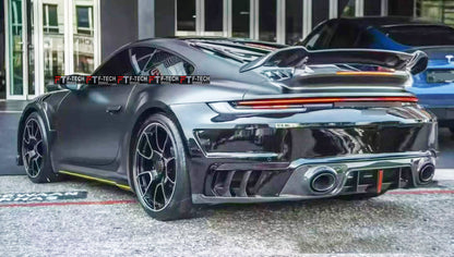 Dry Carbon Fiber Rear Bumper Diffuser For Porsche 911 992.1 Turbo S 2019 - 2024