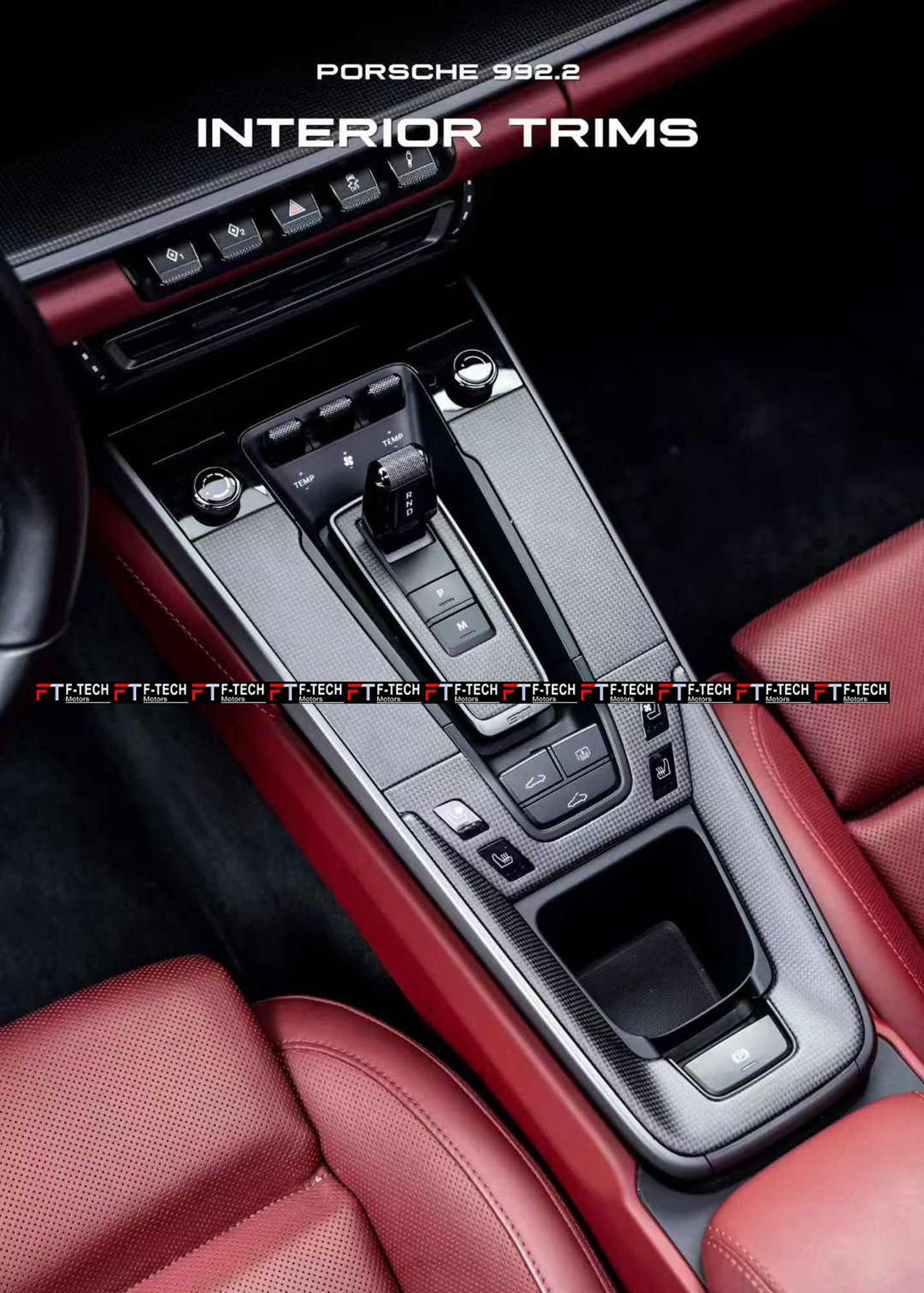 Dry Carbon Interior Trim Kit For Porsche 911 992.2 992.1 2019 - 2026