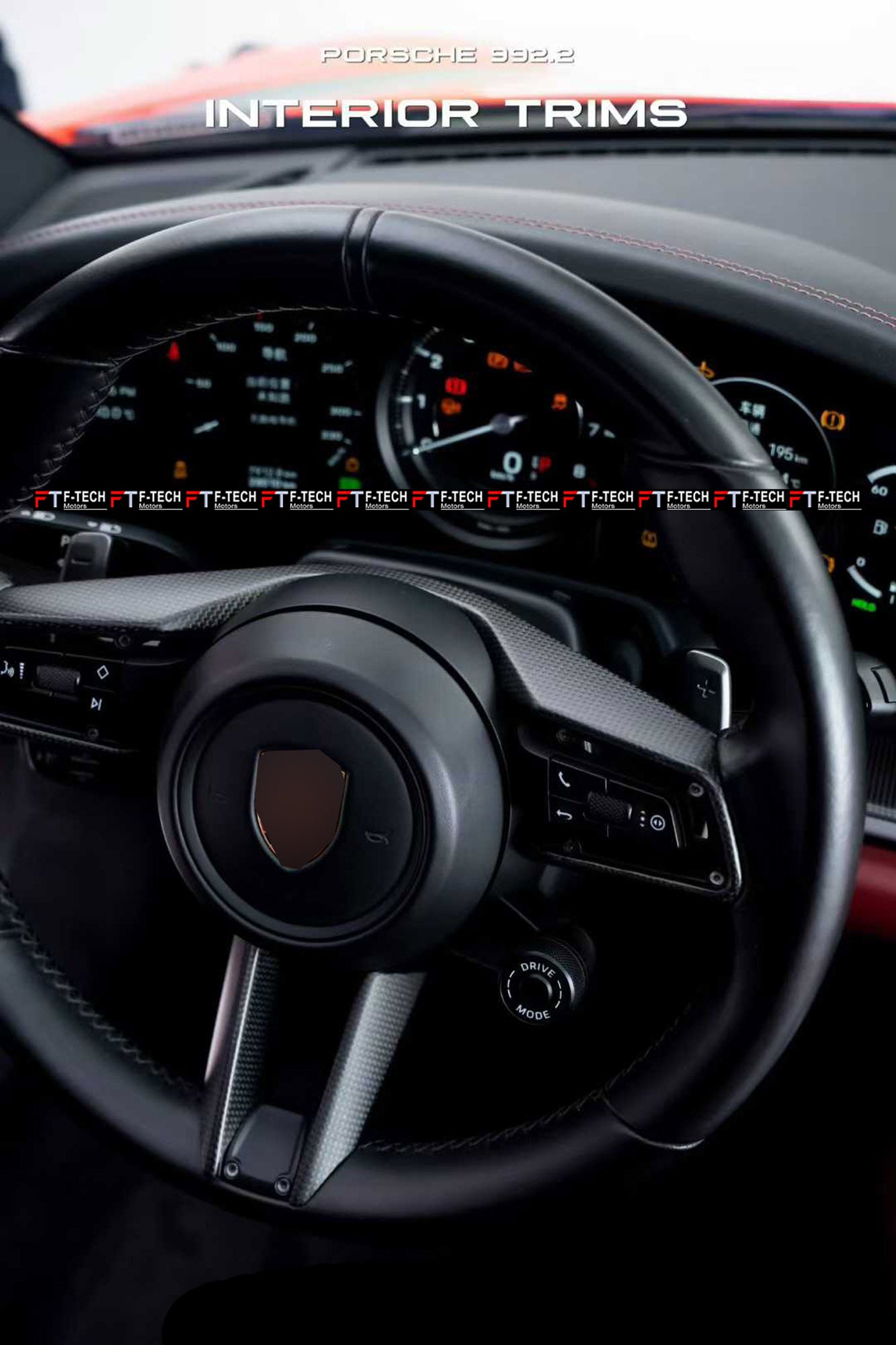 Dry Carbon Interior Trim Kit For Porsche 911 992.2 992.1 2019 - 2026