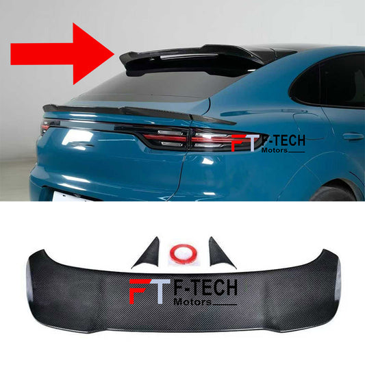 Dry Carbon Fiber Rear Roof Spoiler For Porsche Cayenne Coupe 9Y0 2017 - 2023 Mansory