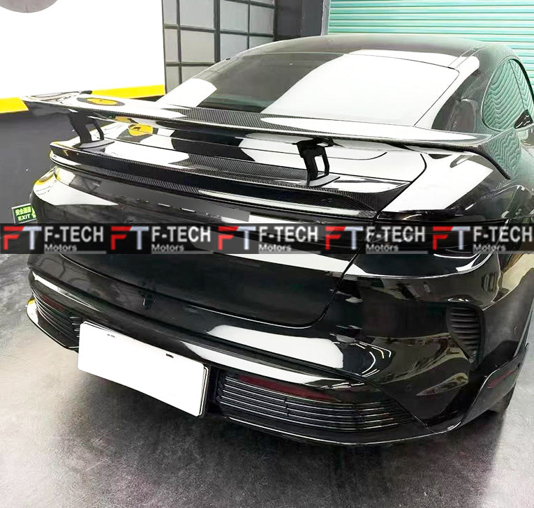 Dry Carbon Rear Wing Spoiler Base For Porsche Taycan Turbo S 2025+