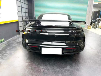 Dry Carbon Rear Wing Spoiler Base For Porsche Taycan Turbo S 2025+