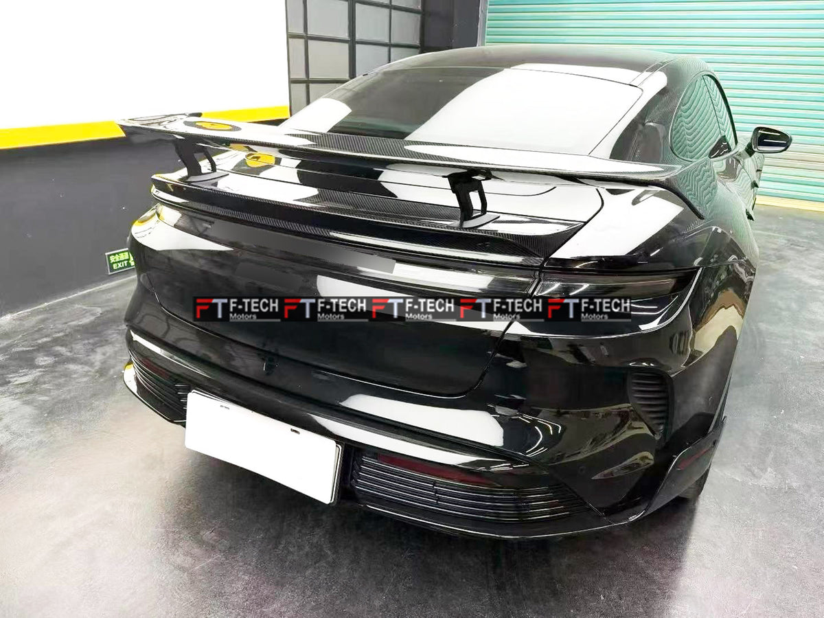 Dry Carbon Rear Wing Spoiler Base For Porsche Taycan Turbo S 2025+