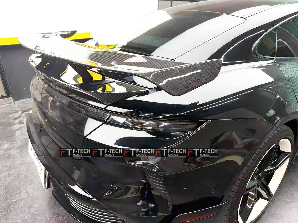 Dry Carbon Rear Wing Spoiler Base For Porsche Taycan Turbo S 2025+