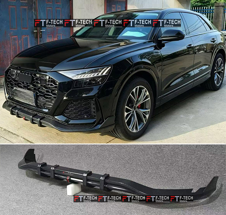 Сarbon Fiber Front Lip Spoiler Chin For Audi RS Q8 2020 - 2024 RSpyder