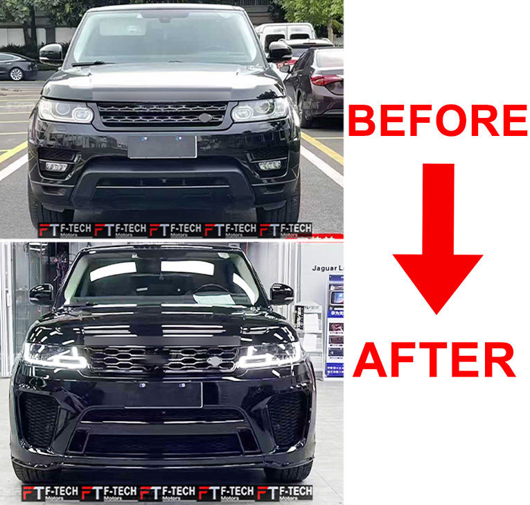 For Range Rover Sport L494 2014 - 2017 Upgrade To 2018 - 2022 SVR Style Body Kit
