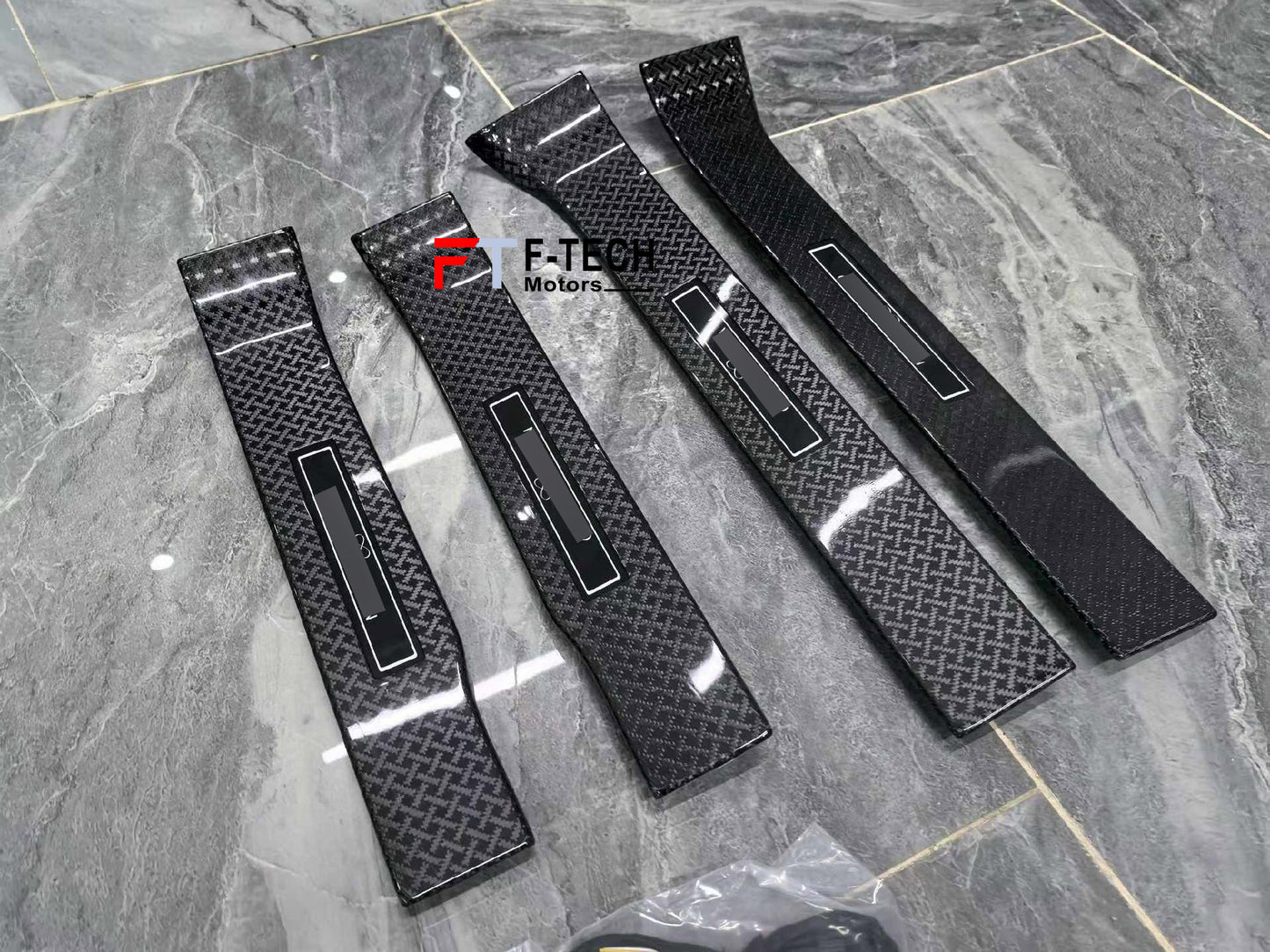 Carbon Door Sills Illuminated For Rolls Royce Cullinan 2018+ Black Badge