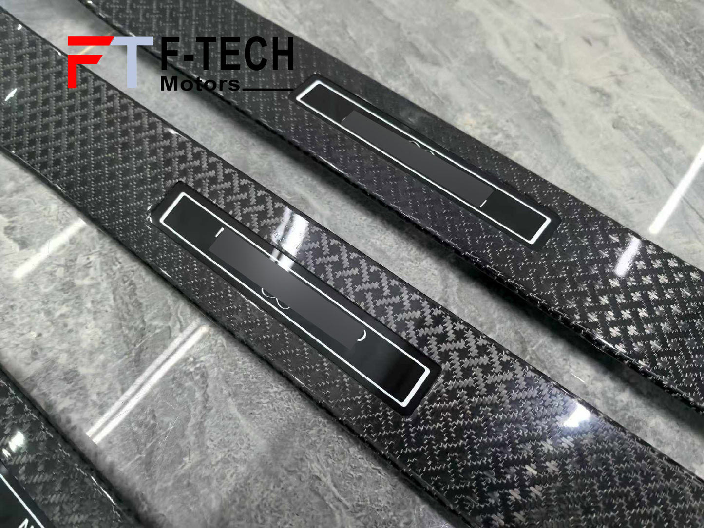 Carbon Door Sills Illuminated For Rolls Royce Cullinan 2018+ Black Badge