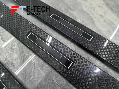 Carbon Door Sills Illuminated For Rolls Royce Cullinan 2018+ Black Badge