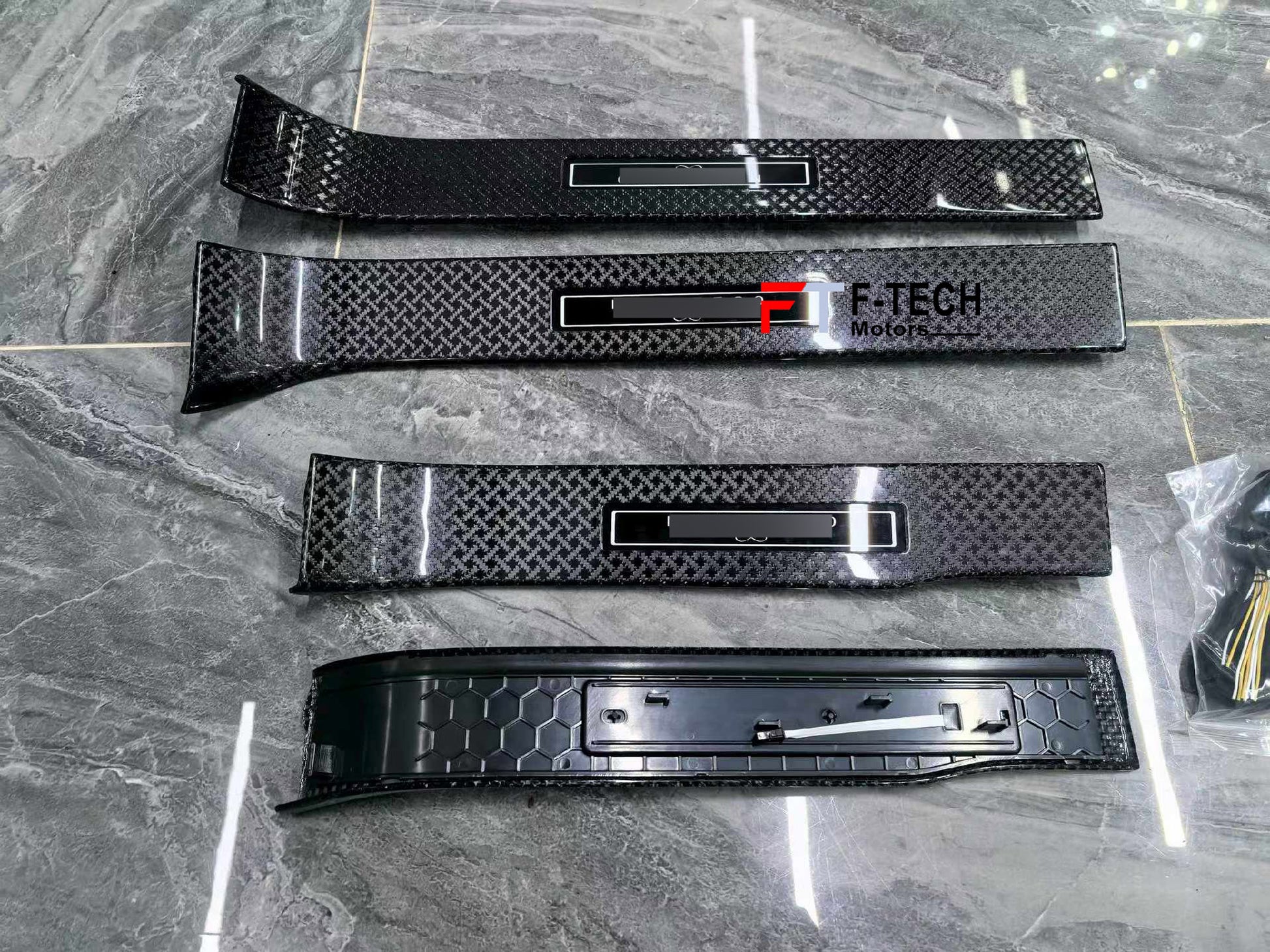 Carbon Door Sills Illuminated For Rolls Royce Cullinan 2018+ Black Badge