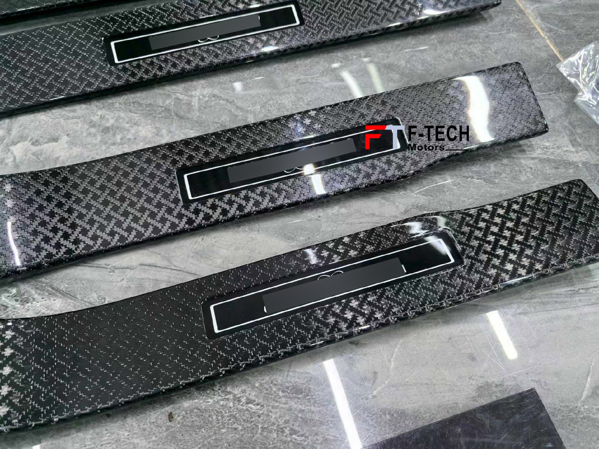 Carbon Door Sills Illuminated For Rolls Royce Cullinan 2018+ Black Badge