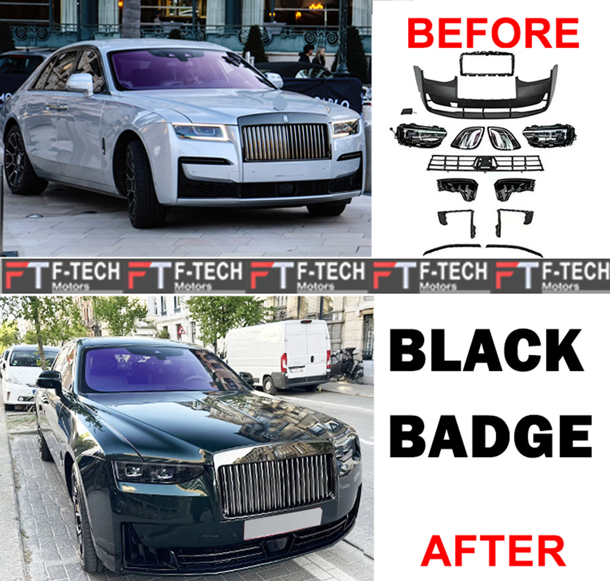 Rolls Royce Ghost 2020 - 2024 Upgrade Facelift 2025 Body Kit Black Badge