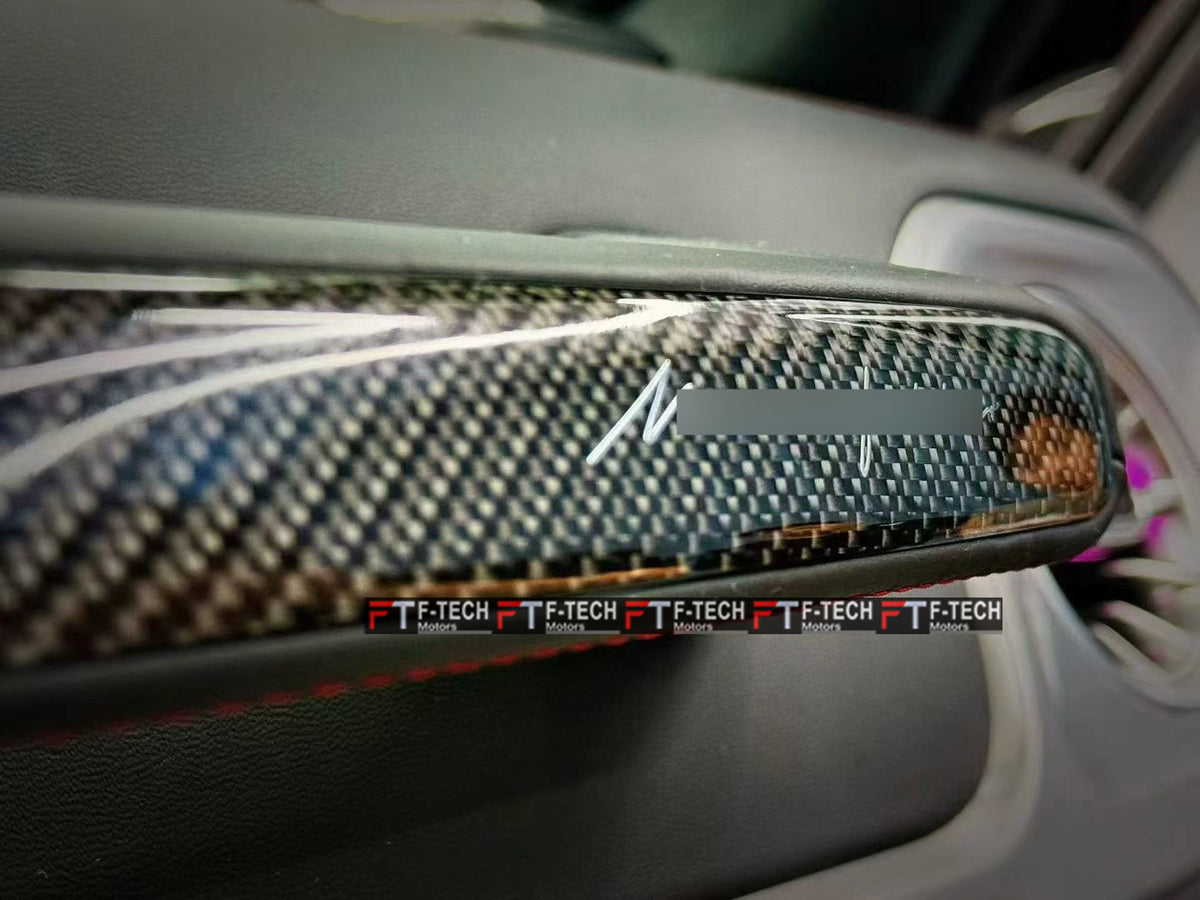 Carbon Fiber Copilot Dashboard Glove Box Handle Cover For Benz G Class W463A W464 2019 - 2023