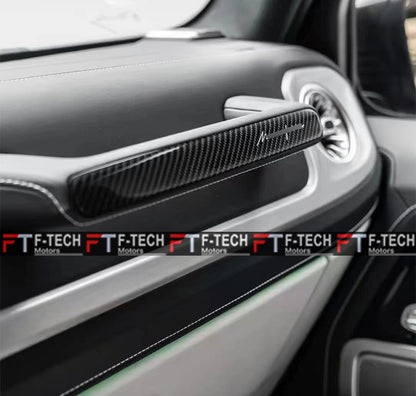 Carbon Fiber Copilot Dashboard Glove Box Handle Cover For Benz G Class W463A W464 2019 - 2023