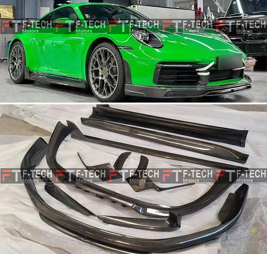 Dry Carbon Fiber Soft Body Kit For Porsche 911 992.1 Carrera 4 S GTS 2019 - 2023 Techart