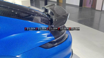 Dry Carbon Fiber Rear Wing Spoiler For Porsche 911 992.1 Turbo S 2019 - 2023 Techart