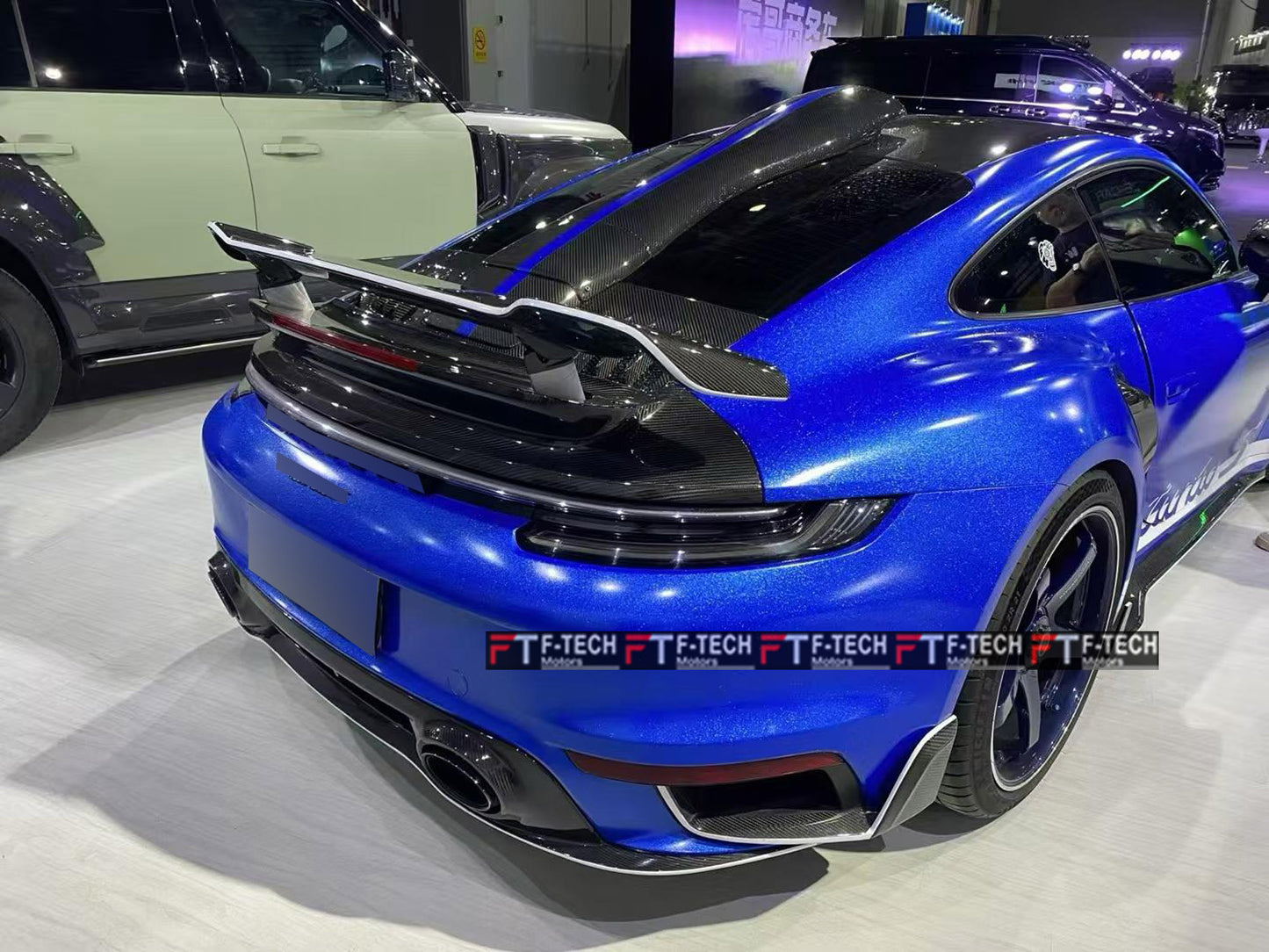 Dry Carbon Fiber Rear Wing Spoiler For Porsche 911 992.1 Turbo S 2019 - 2023 Techart