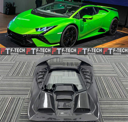 Dry Carbon Rear Engine Lid Cover For Lamborghini Huracan LP610 LP580 EVO 2015 - 2026 Tecnica