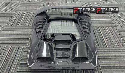 Dry Carbon Rear Engine Lid Cover For Lamborghini Huracan LP610 LP580 EVO 2015 - 2026 Tecnica