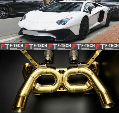 Titanium X Pipe Exhaust System For Lamborghini Aventador SVJ LP700 LP740 L750 2015+