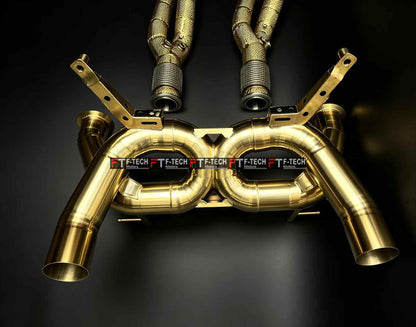 Titanium X Pipe Exhaust System For Lamborghini Aventador SVJ LP700 LP740 L750 2015+