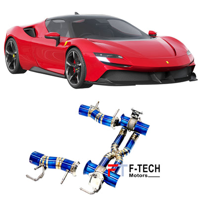 F Tech Motors Titanium Exhaust System Catback For Ferrari SF90 Stradale 2019+