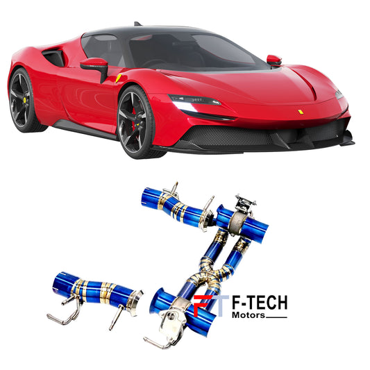 F Tech Motors Titanium Exhaust System Catback For Ferrari SF90 Stradale 2019+