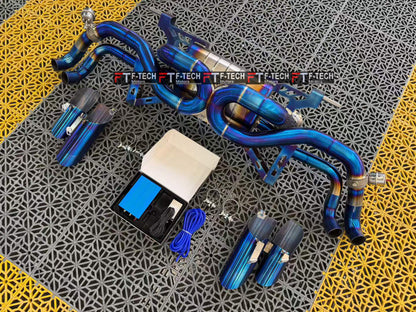 Titanium X Pipe Exhaust System For Lamborghini Huracan LP610 2014 - 2019