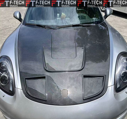 Porsche 718 Cayman Boxster 981 982 Dry Carbon Fiber Track Style Hood Bonnet (2013-2025)