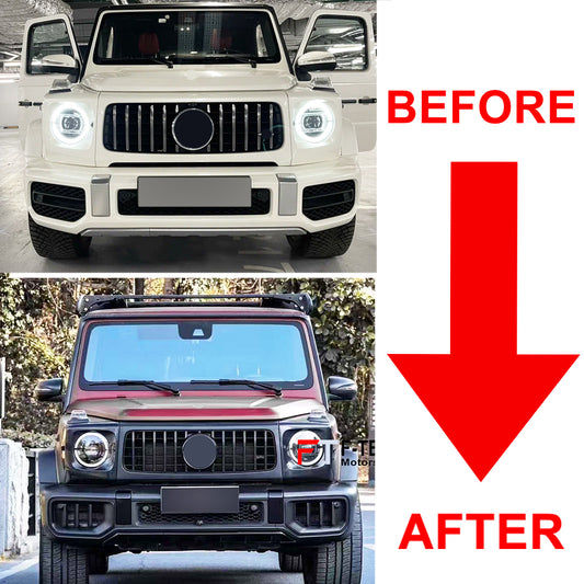 Front Bumper Kit 2025 G63 AMG Style For Mercedes Benz G Class W463A W464 2019 - 2023
