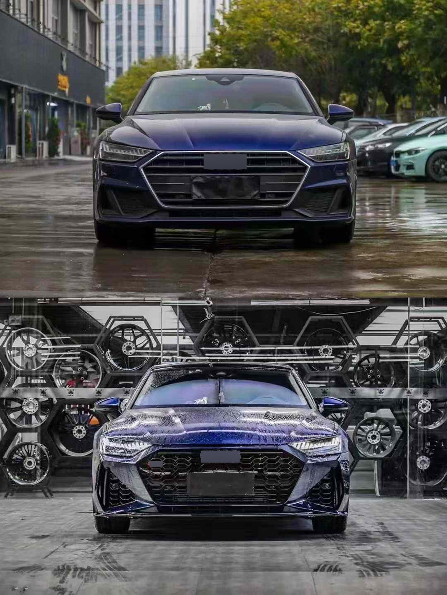 Audi RS7 style conversion upgrade body kit for Audi A7 4K 2019 - 2023