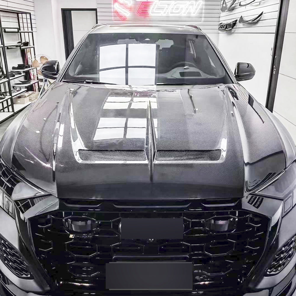 Carbon fiber hood bonnet kit for Audi RS Q8 2019 - 2023