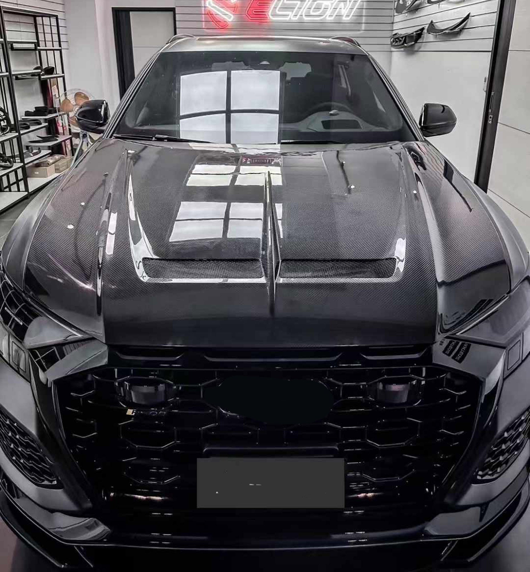 Carbon fiber hood bonnet kit for Audi RS Q8 2019 - 2023