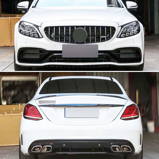 C63 AMG style body kit fit Mercedes Benz C Class W205 2018-2023