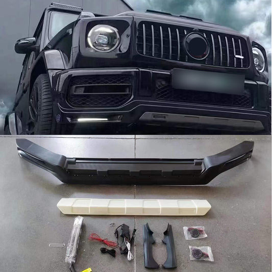 BRS Style Carbon Front Lip with LED Lights for Mercedes Benz G-class W463A W464 G63 G550 AMG 2019 Present