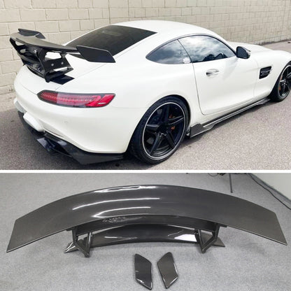 Carbon fiber rear wing spoiler B-S style for Mercedes Benz AMG GT GTS GTC GTR 2015 - 2018