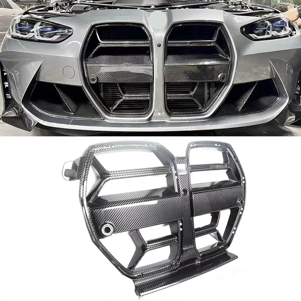 Dry carbon fiber front grille for BMW M3 G80 M4 G82 2020 - 2023