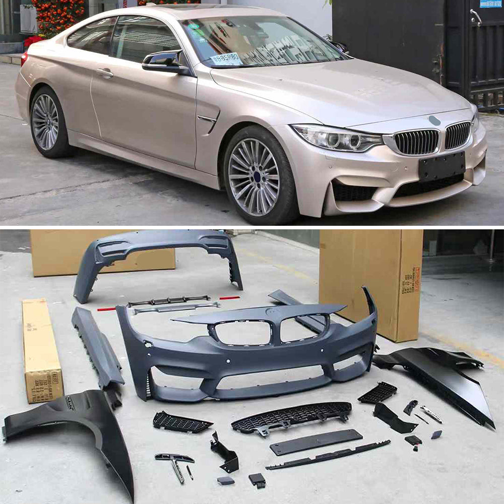 BMW M4 F82 F83 upgrade conversion body kit for 4 Series F32 F33 F36 2014-2017