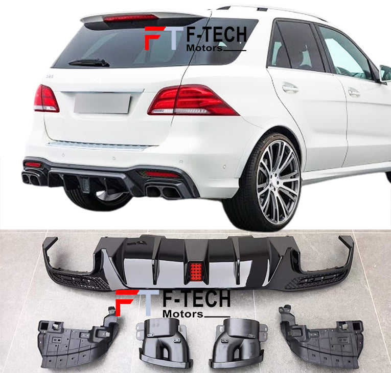 Rear Diffuser Exhaust Tips For Mercedes Benz GLE 2012 - 2019 (W166) Brabus