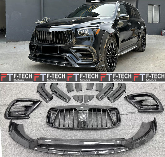Dry Carbon Fiber Body Kit For Mercedes Benz GLS 63 AMG X167 2019 - 2023 Mansory