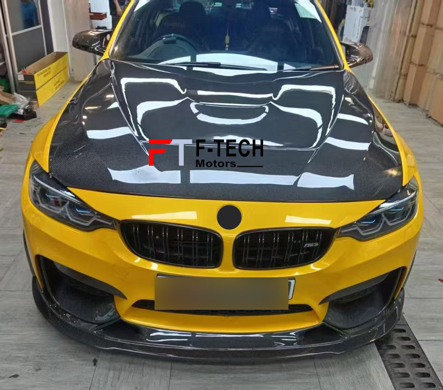 Carbon Fiber Hood Front Lip for BMW M3 F80 M4 F82 2014 - 2018