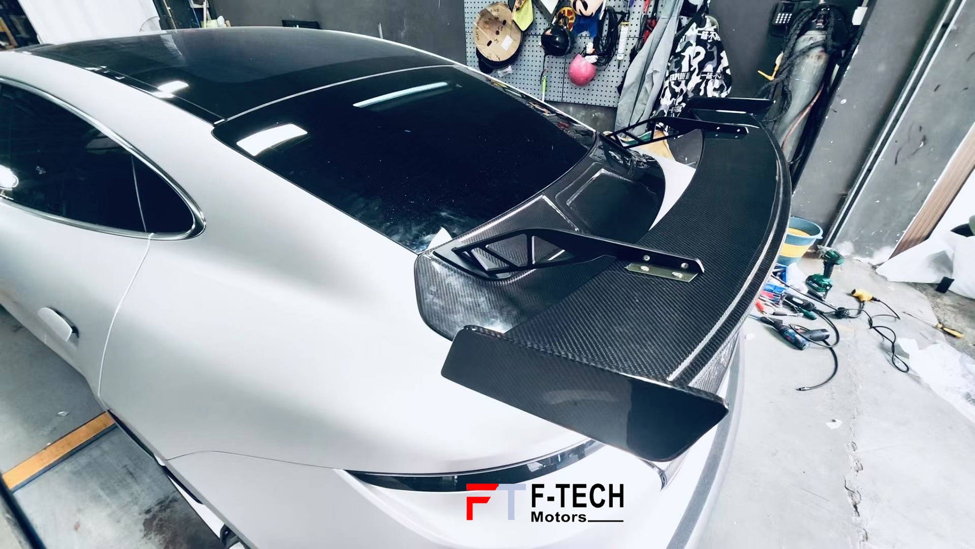 Carbon Fiber Trunk Rear Wing Spoiler For Porsche Taycan 4S Turbo S GTS 2019+