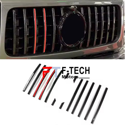 Dry Carbon Fiber Front Grille Vertical Sticks for Mercedes Benz G Class W463A W464 G63 AMG 2019 - 2023