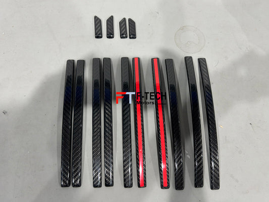 Dry Carbon Fiber Front Grille Vertical Sticks for Mercedes Benz G Class W463A W464 G63 AMG 2019 - 2023