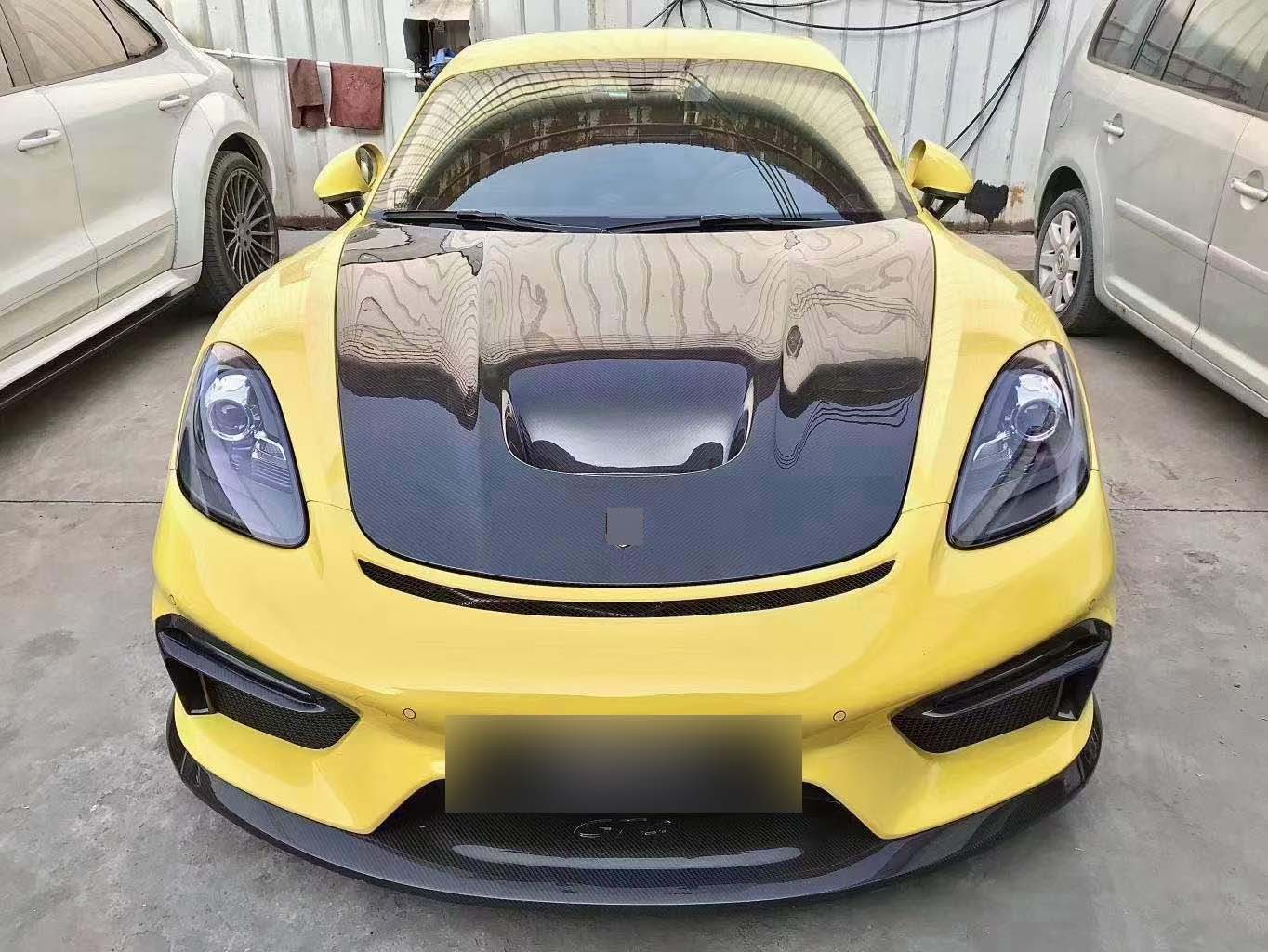 Dry Carbon Fiber GT4 Style Upgrade Conversion Body Kit for Porsche 718 Cayman 982 2016UP