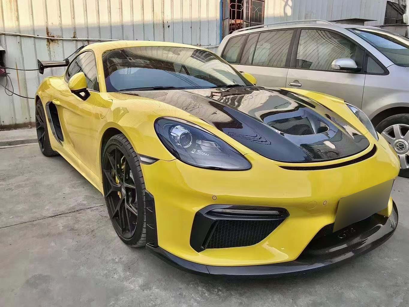 Dry Carbon Fiber GT4 Style Upgrade Conversion Body Kit for Porsche 718 Cayman 982 2016UP