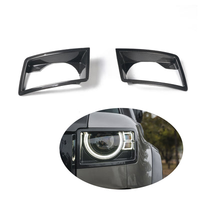 Dry carbon fiber headlight covers for Land Rover Defender L663 90 110 130 2020+