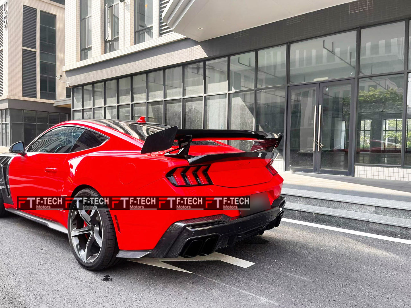 Dry Carbon Fiber Rear Wing Spoiler & Trunk Spoiler For Ford Mustang S650 2023+