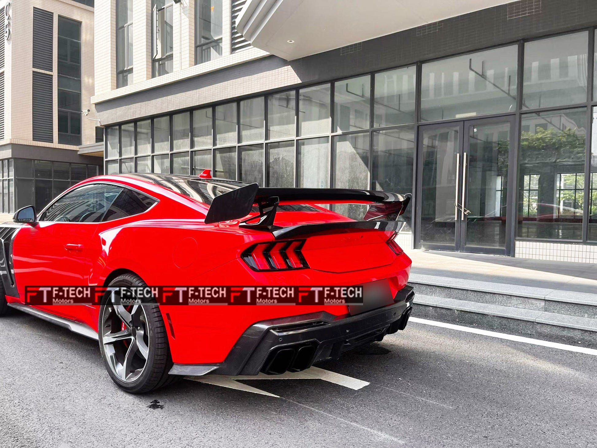 Dry Carbon Fiber Rear Wing Spoiler & Trunk Spoiler For Ford Mustang S650 2023+