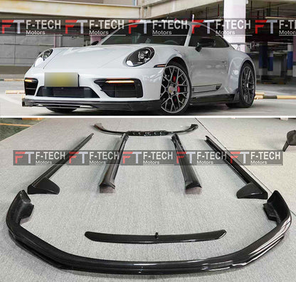 Dry Carbon Fiber Soft Kit Fit Porsche 911 992.1 Carrera 4 S 2019 - 2024  Techart Sport